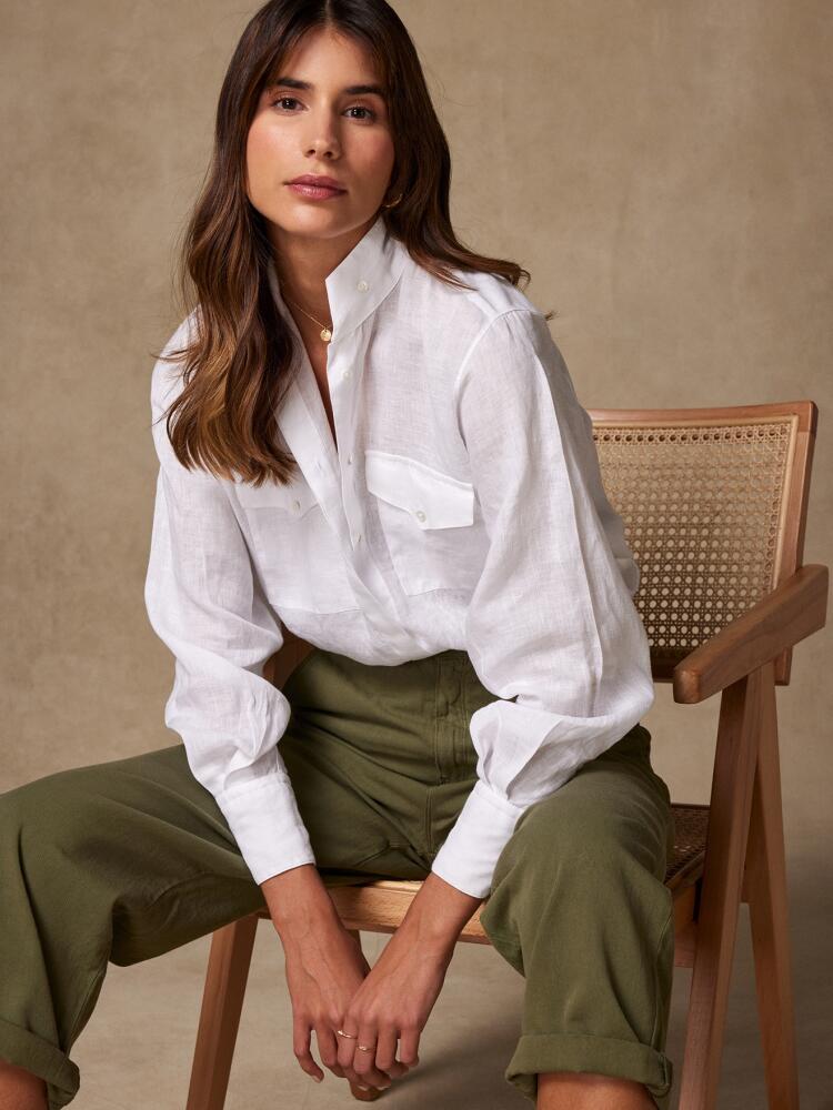 Chemise Alice en lin blanc Chemises Femme