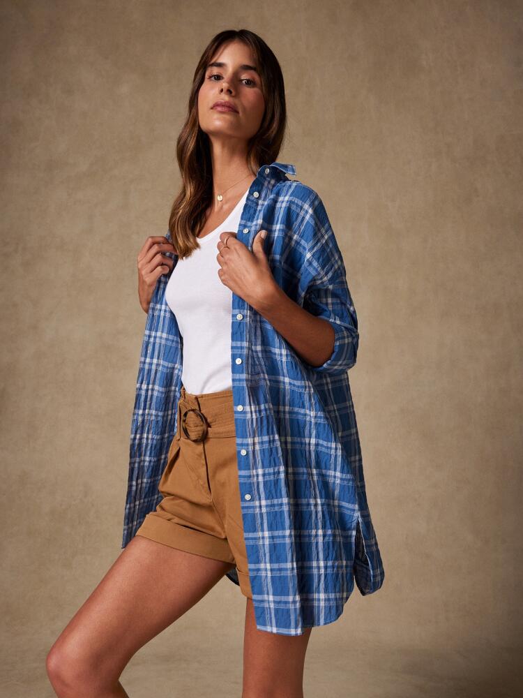 Chemise Coby à carreaux indigo Chemises Femme