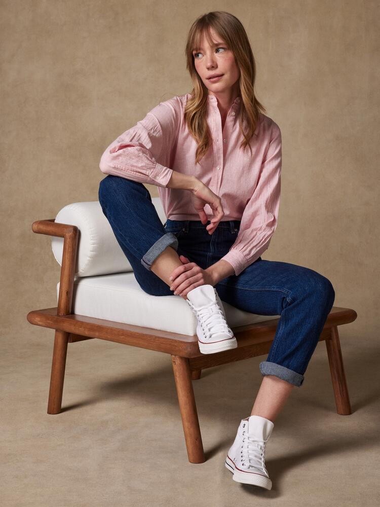 Chemise Hélène à rayures rose Chemises Femme