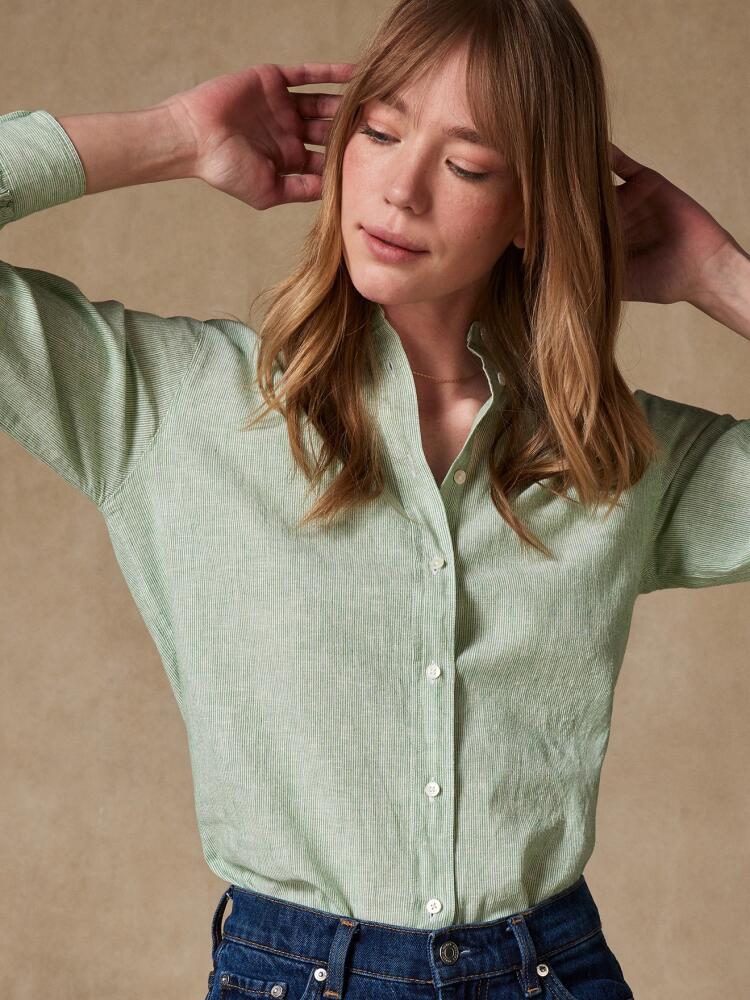 Chemise Hélène à rayures vertes Chemises Femme