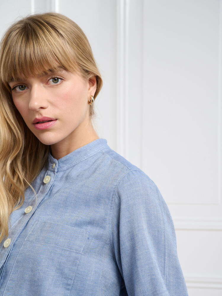 Chemise Janice en flanelle ciel Chemises Femme