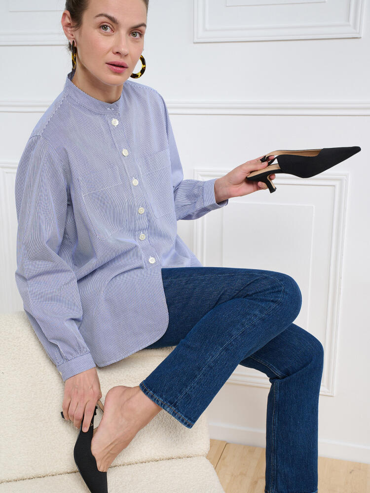 Chemise Janice à rayures marine Chemises Femme
