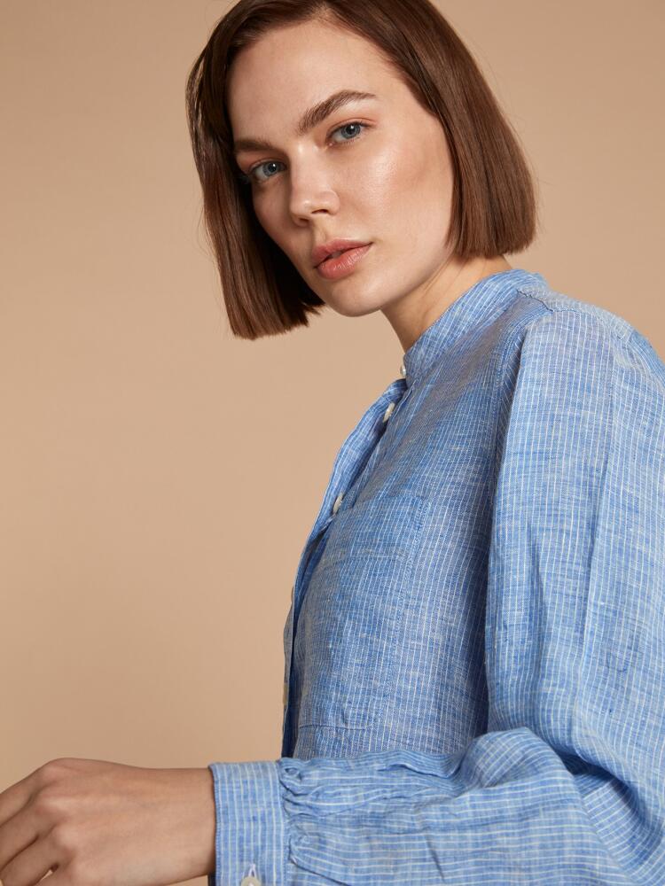 Chemise Janice en lin océan à rayures Chemises Femme