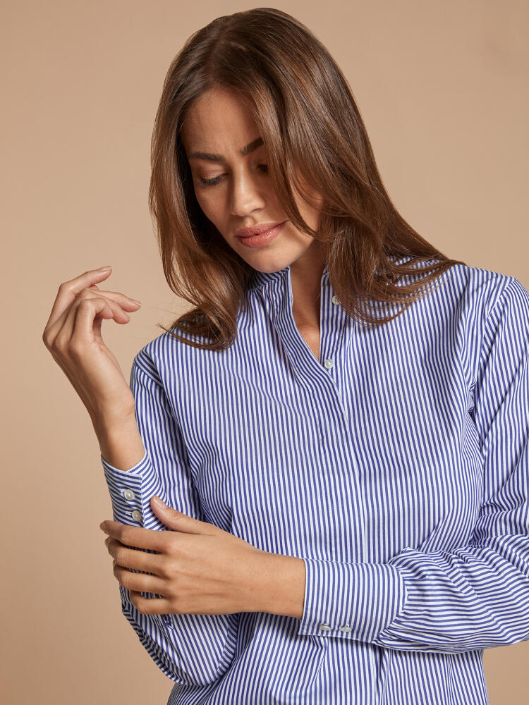 Chemise Palma à rayures indigo Chemises Femme
