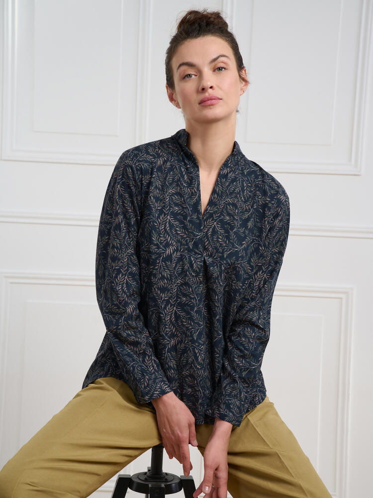 Chemise Paloma marine à motifs imprimés Chemises Femme