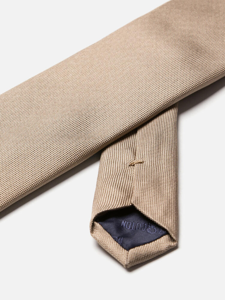 Cravate Anaheim en soie beige Cravates