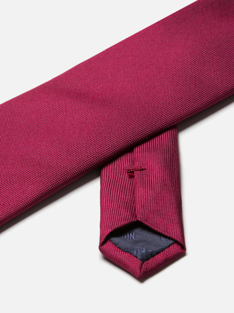 Cravate Anaheim en soie bordeaux Cravates