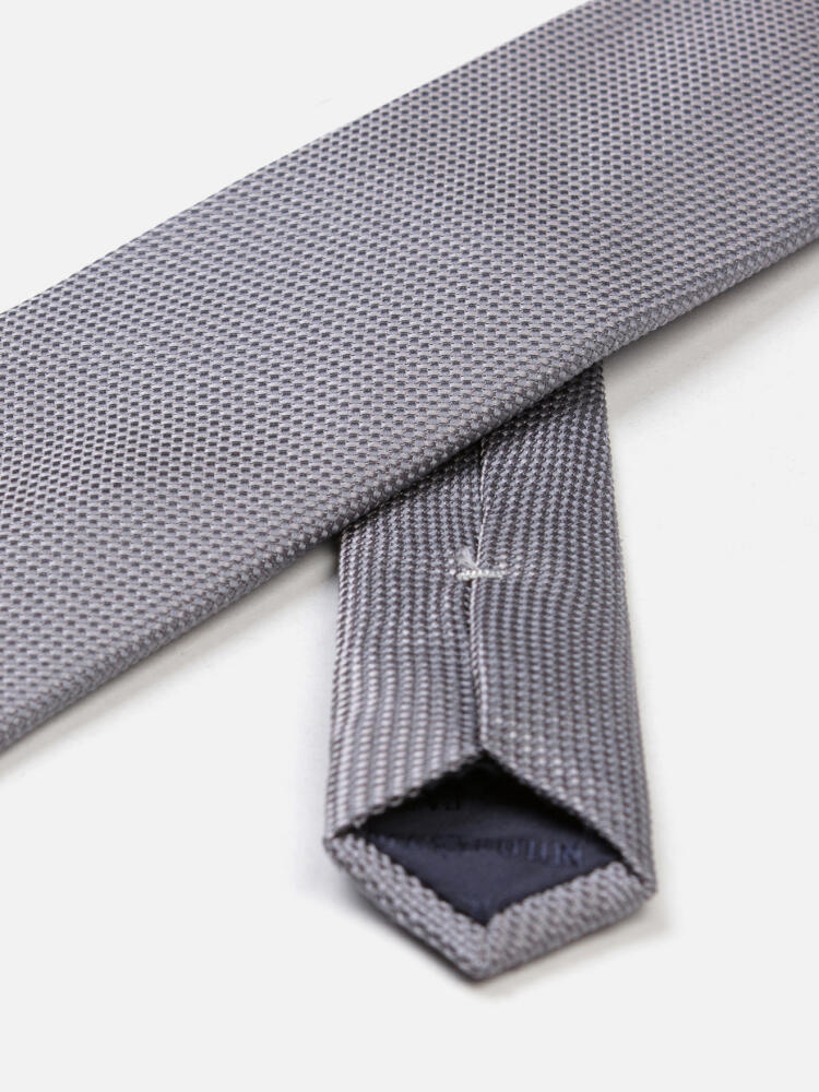 Cravate Carlo en soie grise Cravates