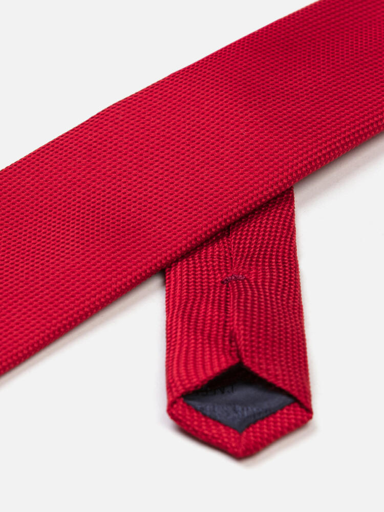 Cravate Carlo en soie bordeaux Cravates