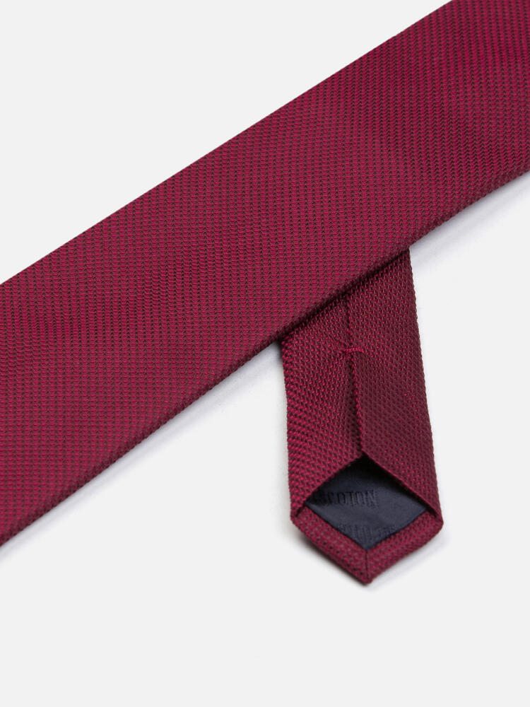 Cravate Deven en soie texturée fuschia Cravates