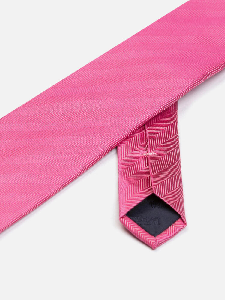 Cravate Jess en chevron de soie bonbon Cravates