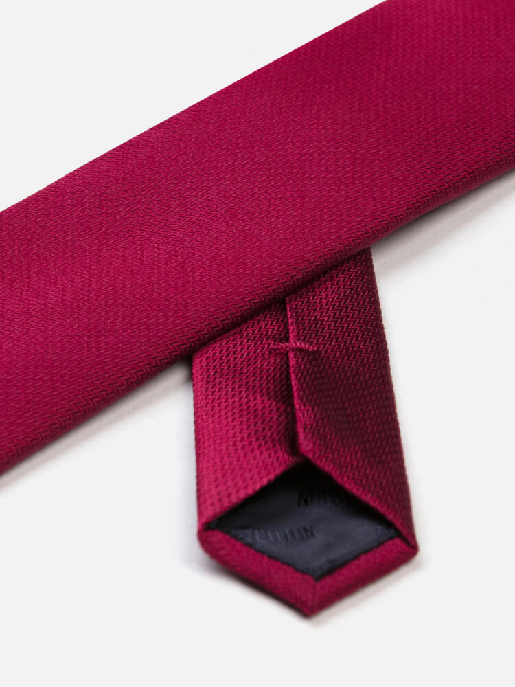 Cravate Kurt en soie bordeaux Cravates