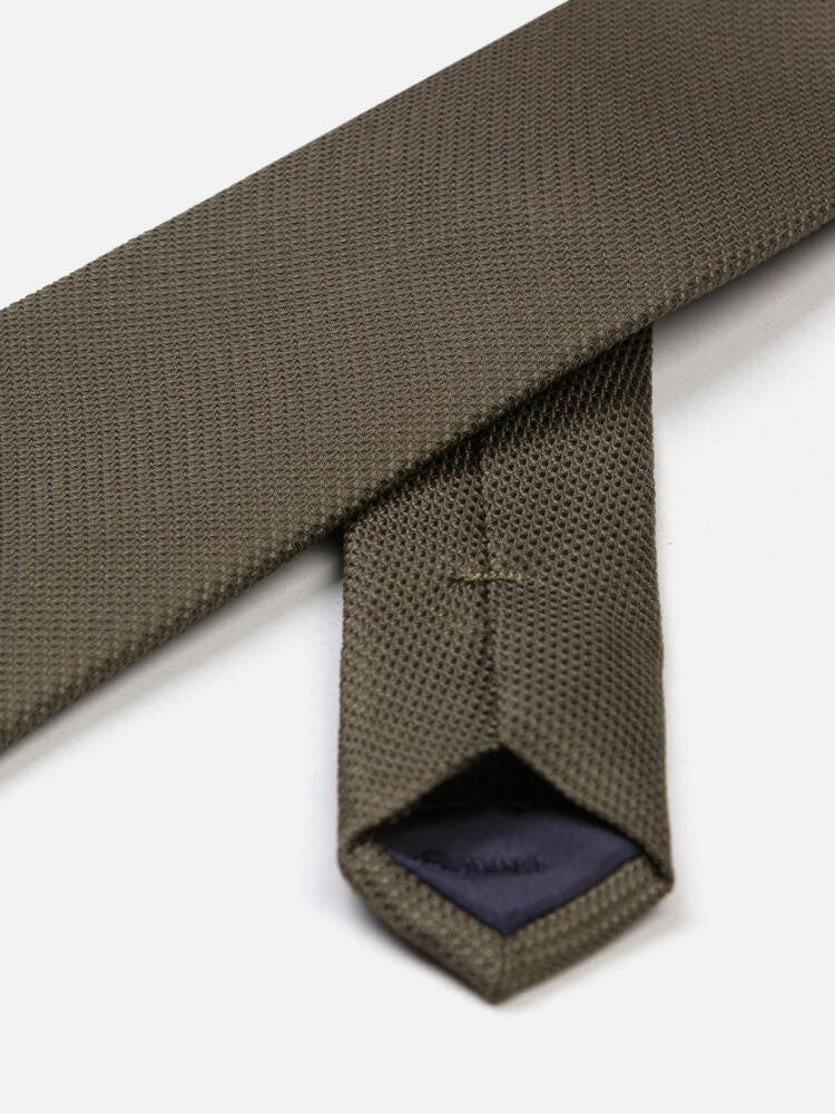 Cravate Nils en soie kaki Cravates