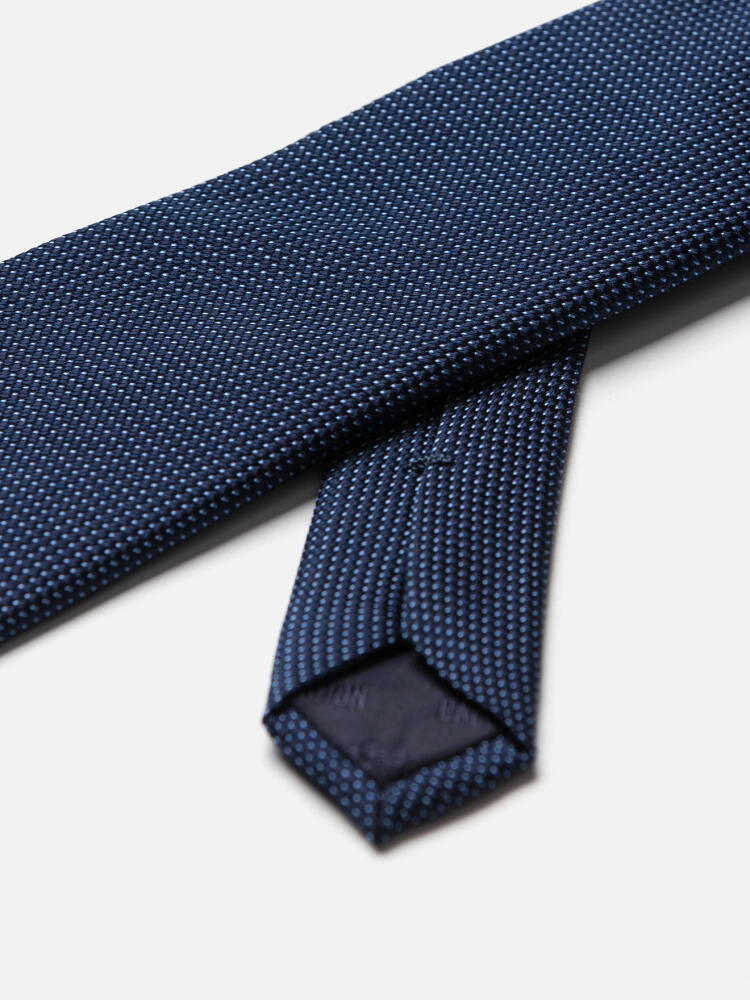 Cravate en soie à micro-pois ciel Cravates