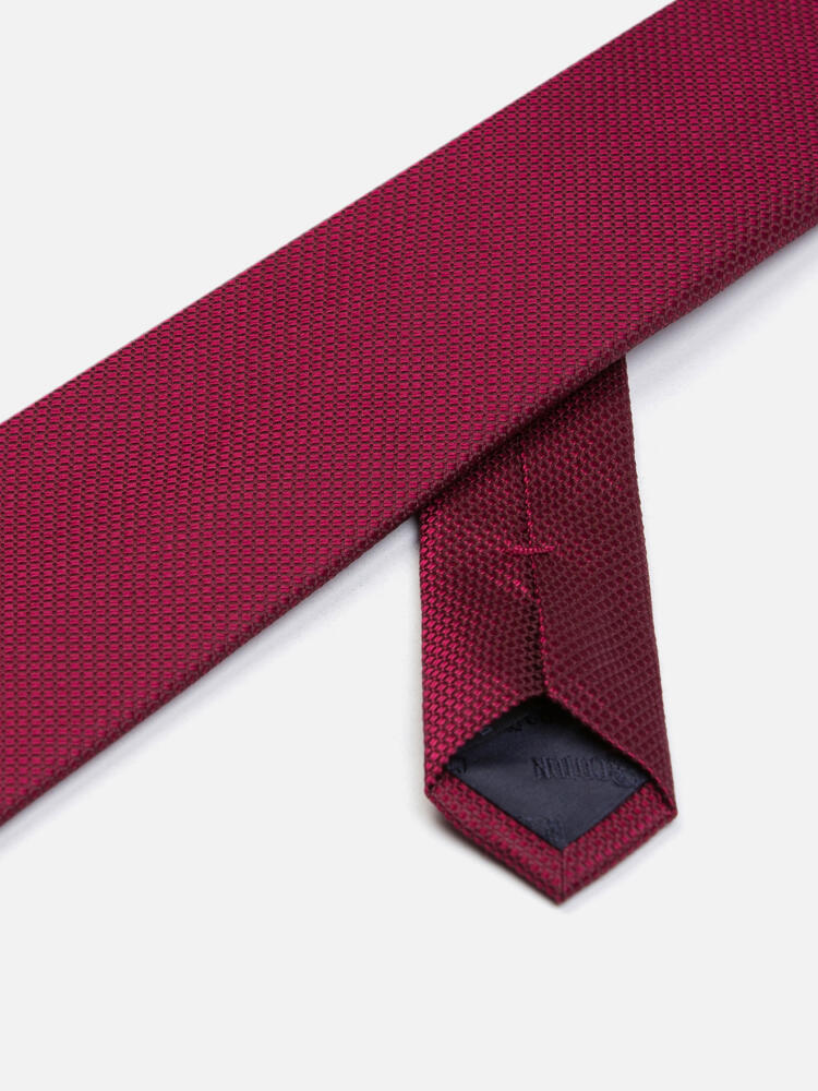 Cravate Rym en soie texturée rouge Cravates