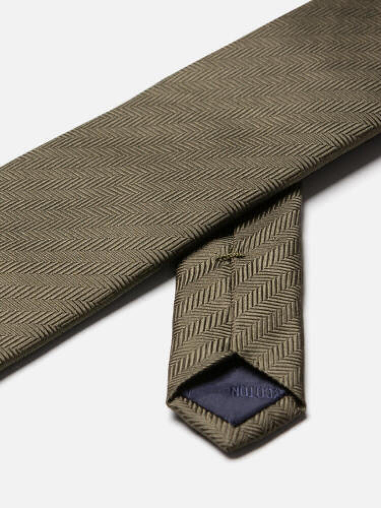 Cravate Silvio en soie kaki Cravates