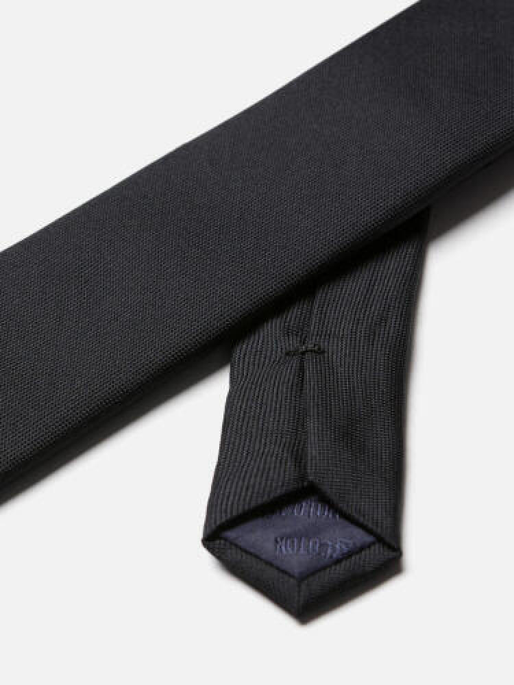 Cravate slim Anaheim en soie noire Cravates