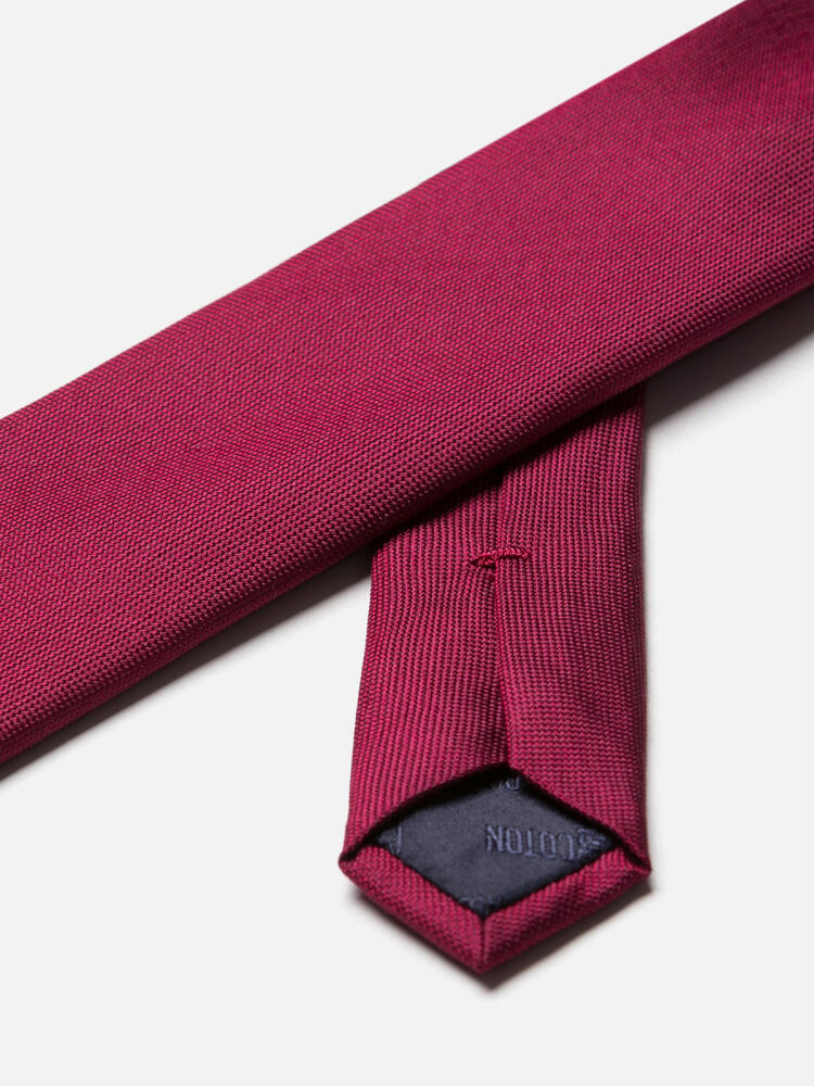 Cravate slim Anaheim en soie bordeaux Cravates