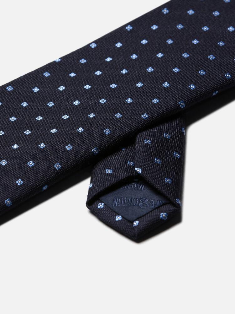 Cravate en laine et soie marine à motifs ciel Cravates