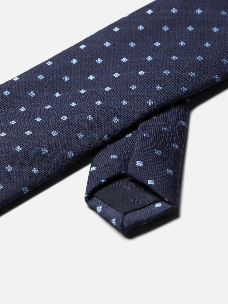 Cravate en laine et soie marine à motifs ciel Cravates