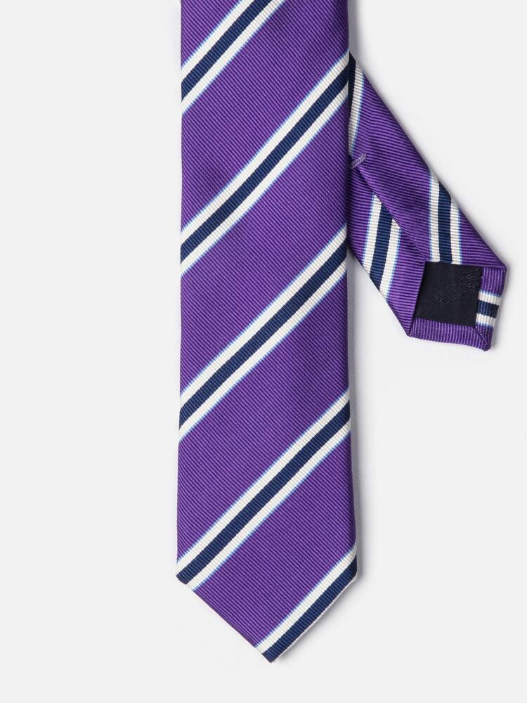 Cravate slim en reps de soie parme Cravates