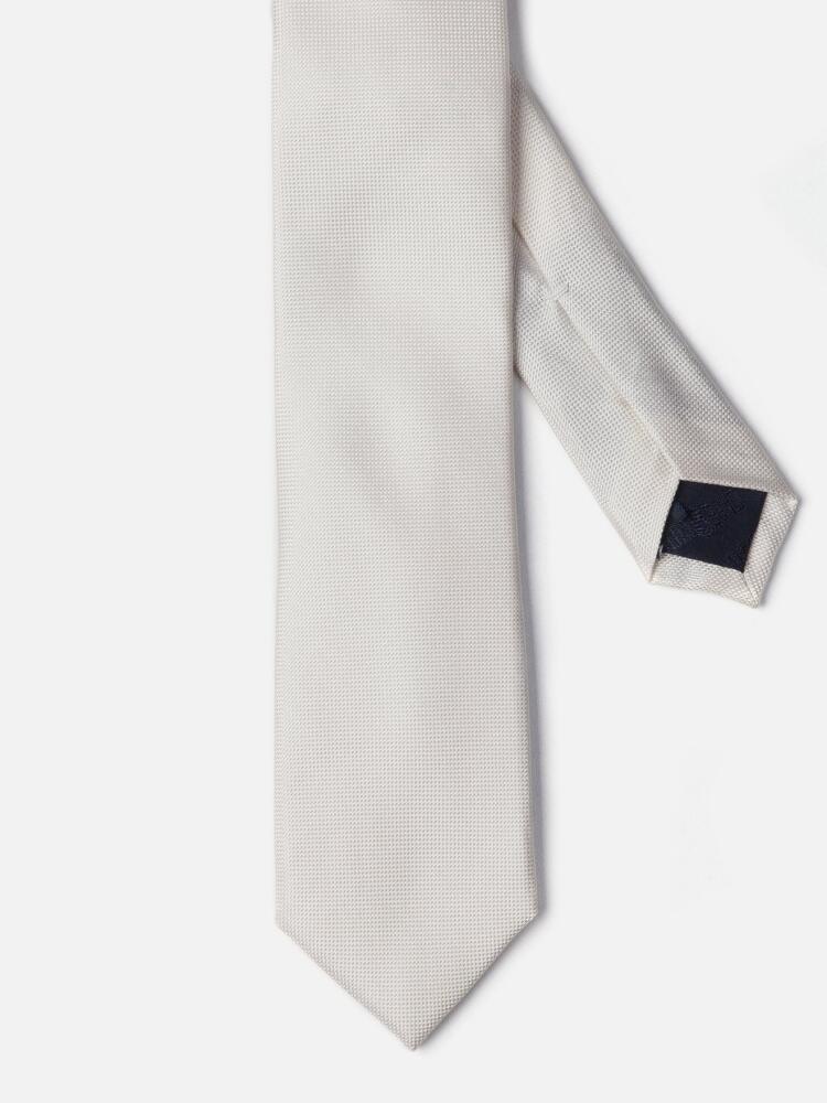 Cravate slim en soie offwhite Cravates