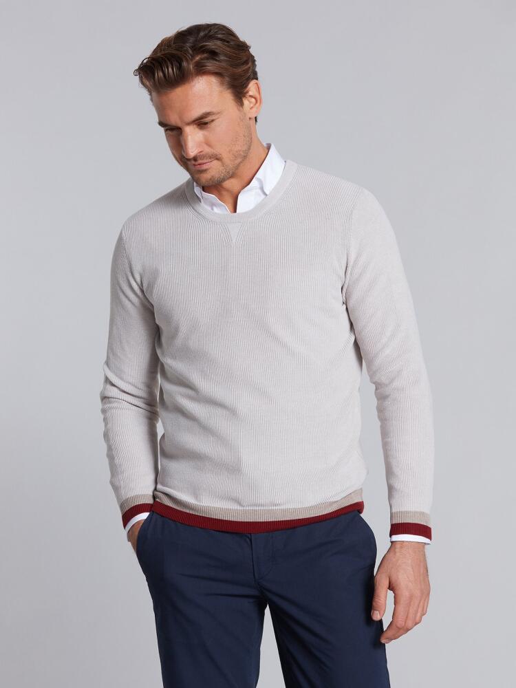 Pull col rond sable Pulls homme