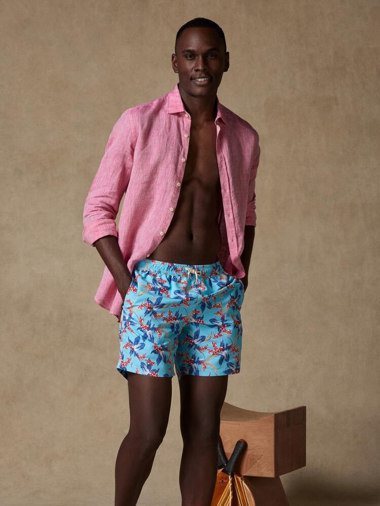 Maillot de bain turquoise jardin tropical Outlet