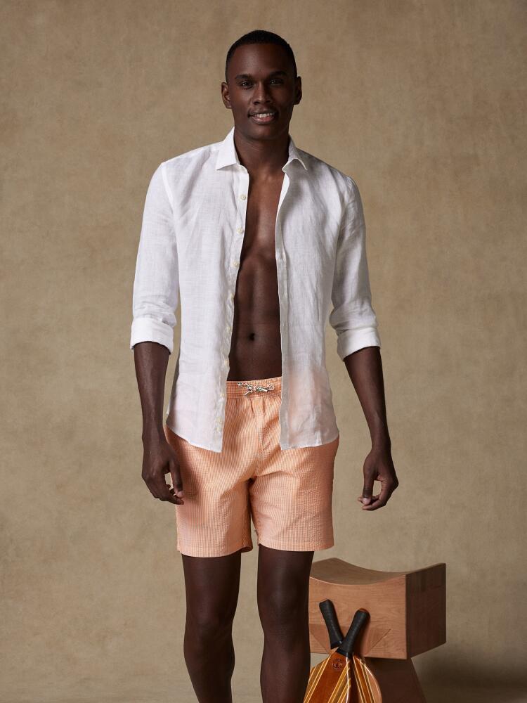 Maillot de bain Jim à rayures abricot Outlet