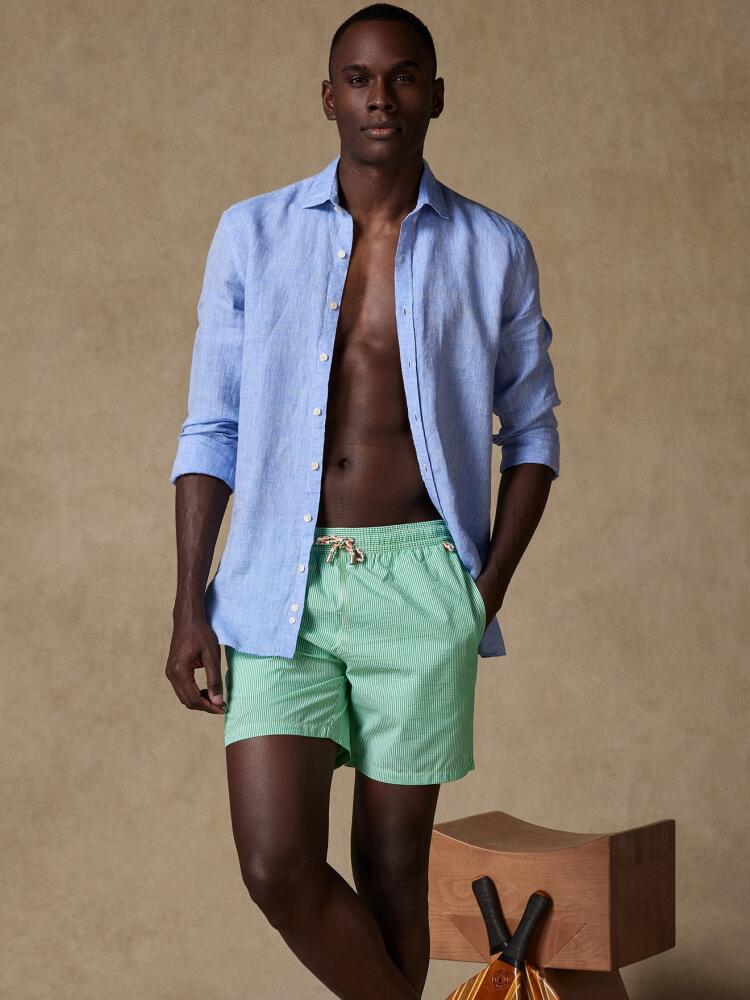 Maillot de bain Jim à rayures menthe Outlet