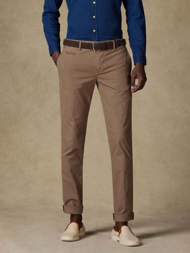 Pantalon chino taupe Pantalons