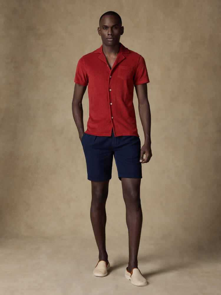 Chemise en éponge rouge - Manches courtes Outlet