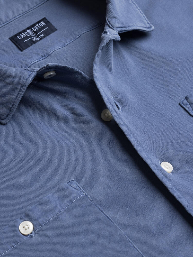 Chemise Polo Fred cobalt Outlet