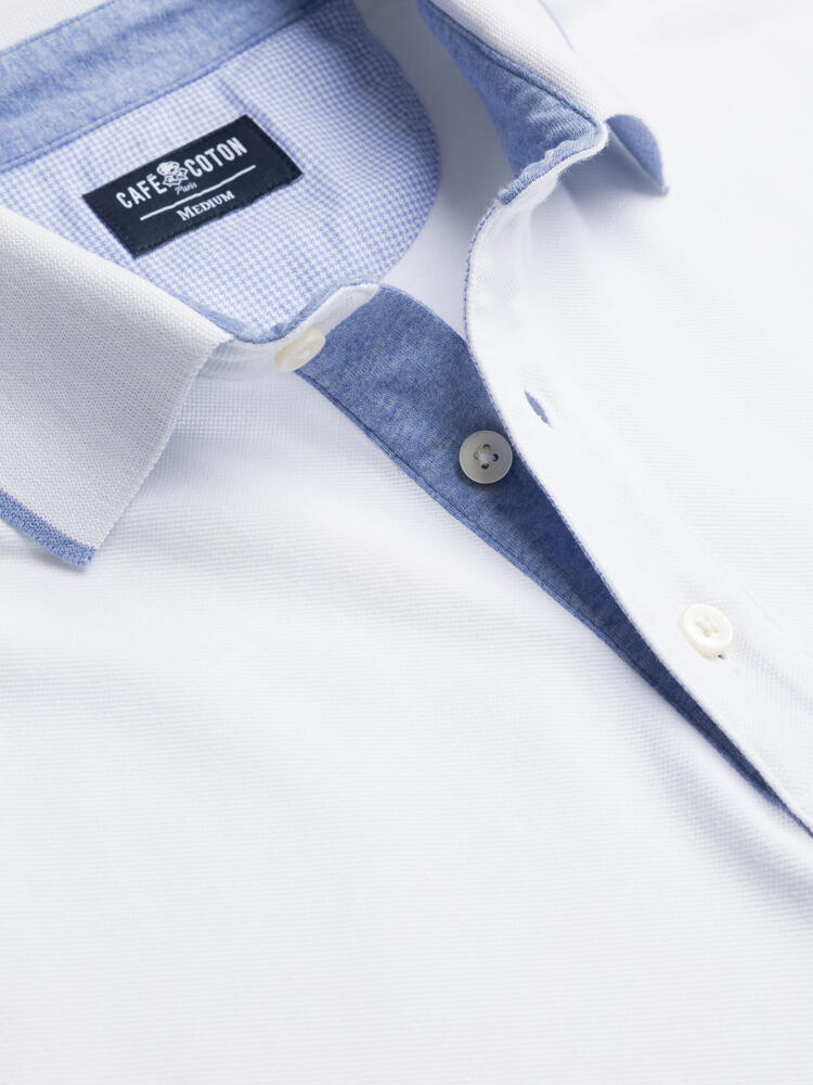 Polo Ron en piqué blanc Polos