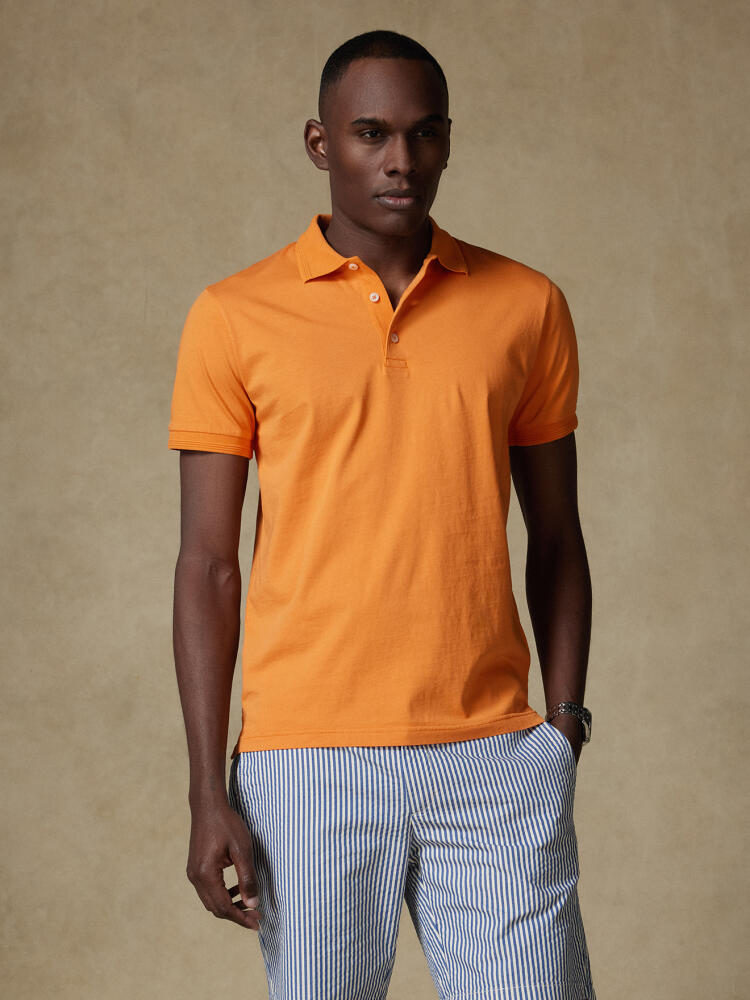 Polo Gareth en jersey orange Polos