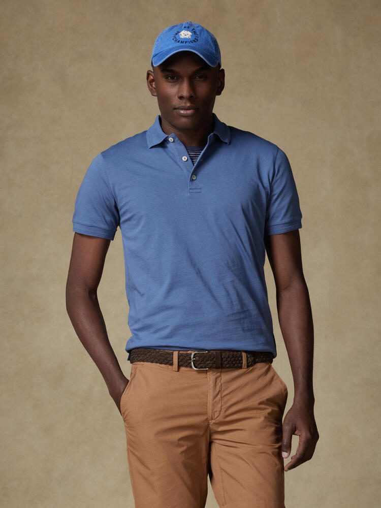 Polo Gareth en jersey bleu Polos