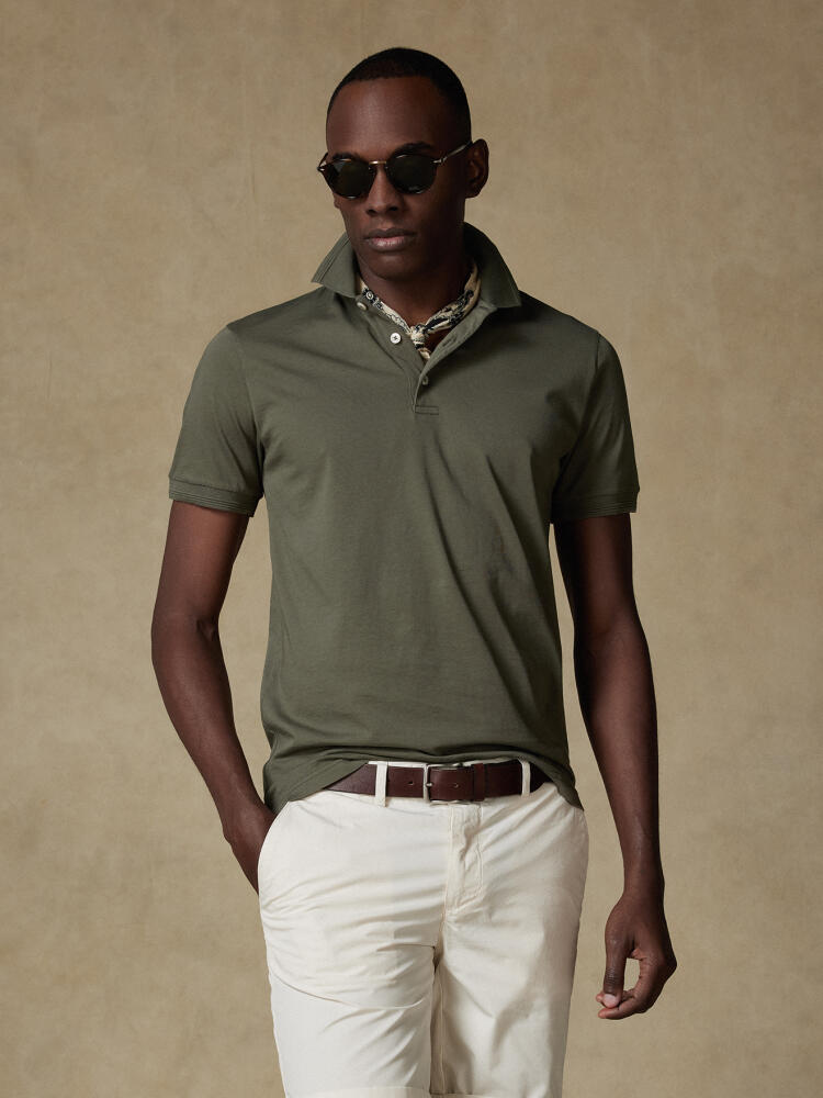Polo Gareth en jersey kaki Polos
