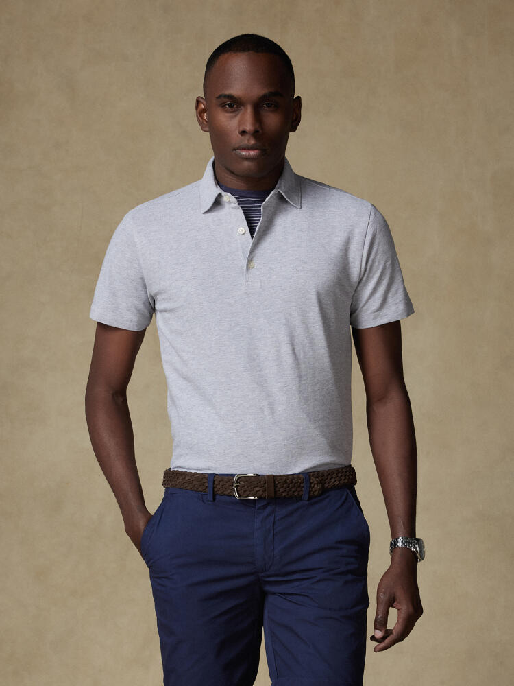 Polo Héritage en piqué gris Polos