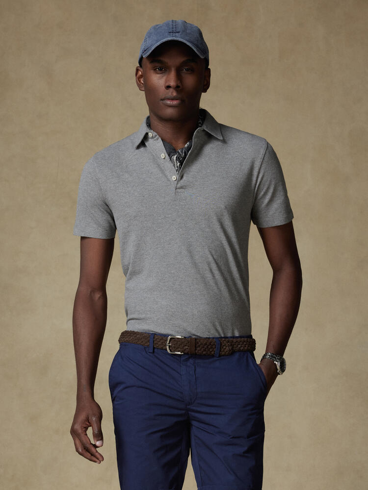 Polo Héritage en piqué anthracite Polos