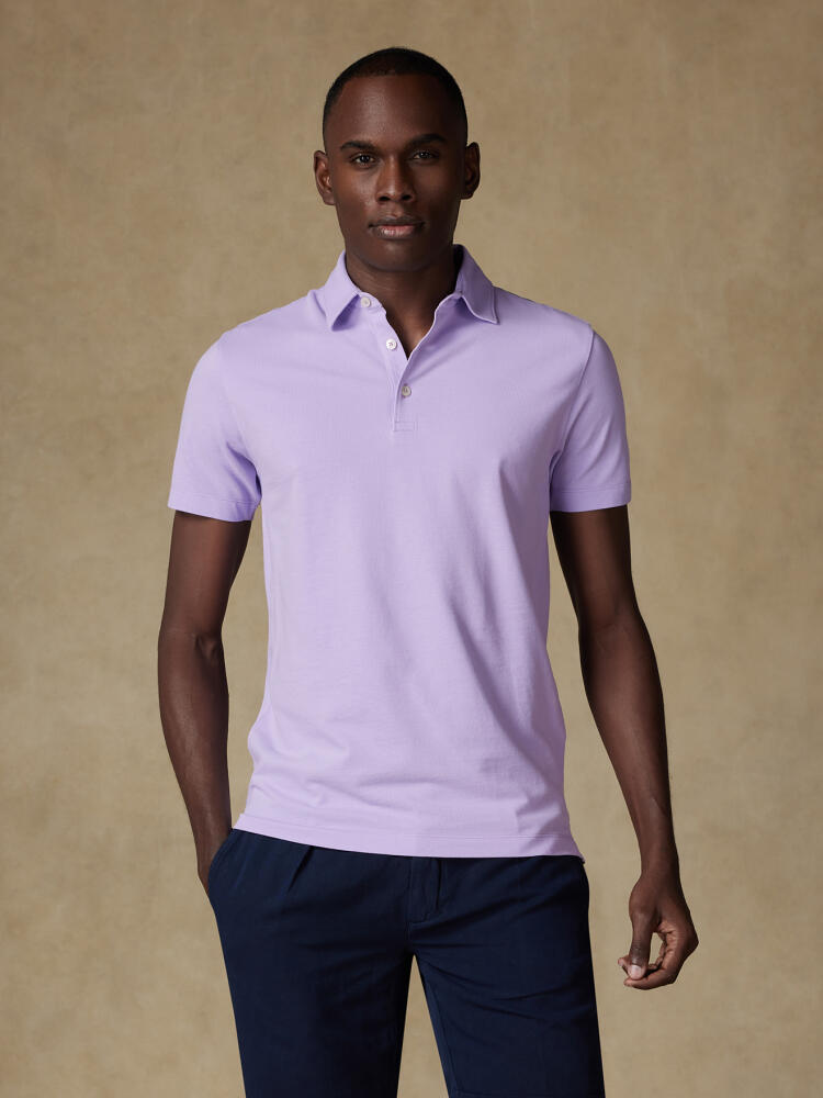 Polo Héritage en piqué parme Polos