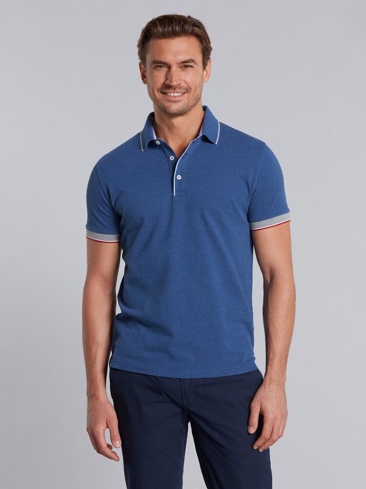 Polo Doug piqué bleu Polos