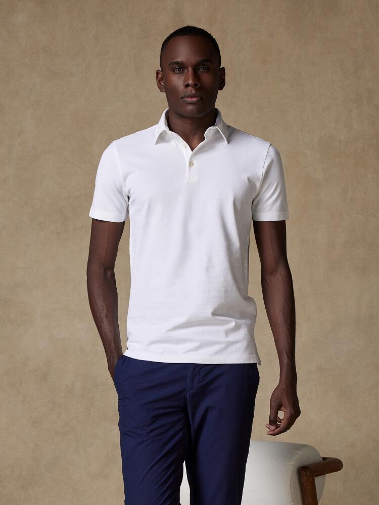Polo Héritage en piqué blanc Outlet
