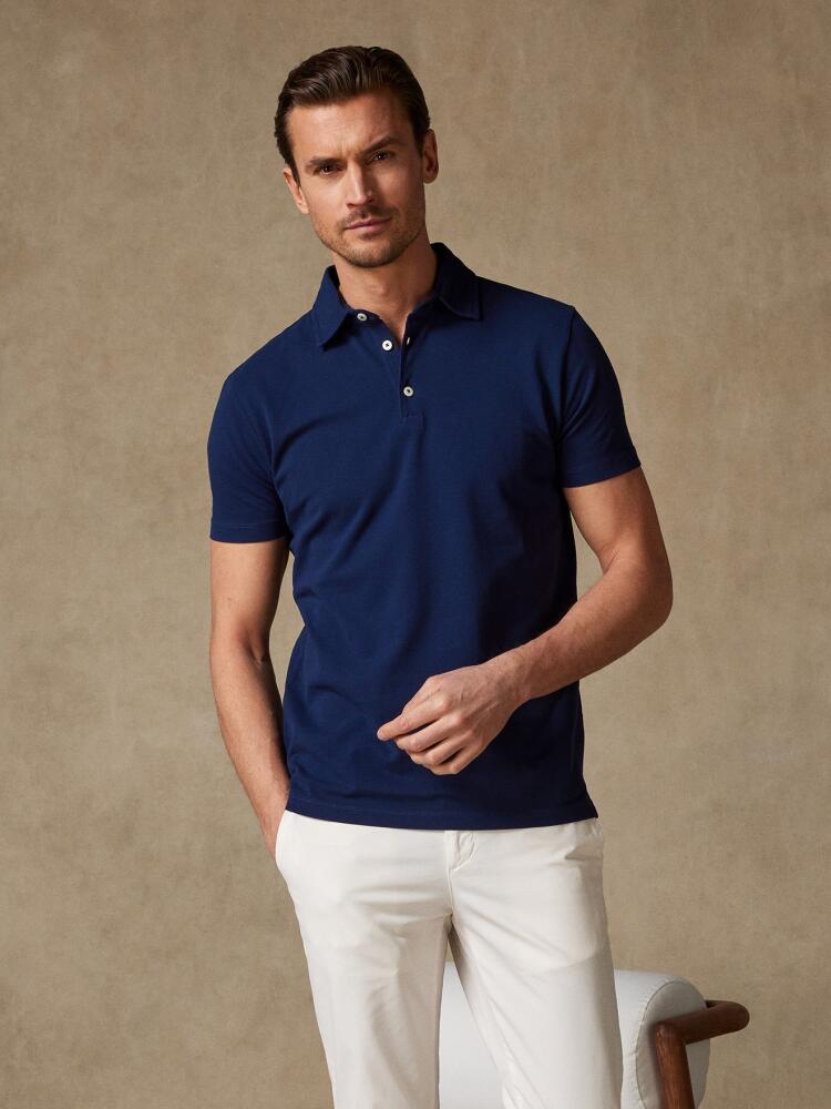 Polo Héritage en piqué marine Polos
