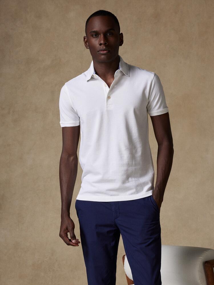 Polo Steve en piqué blanc Polos