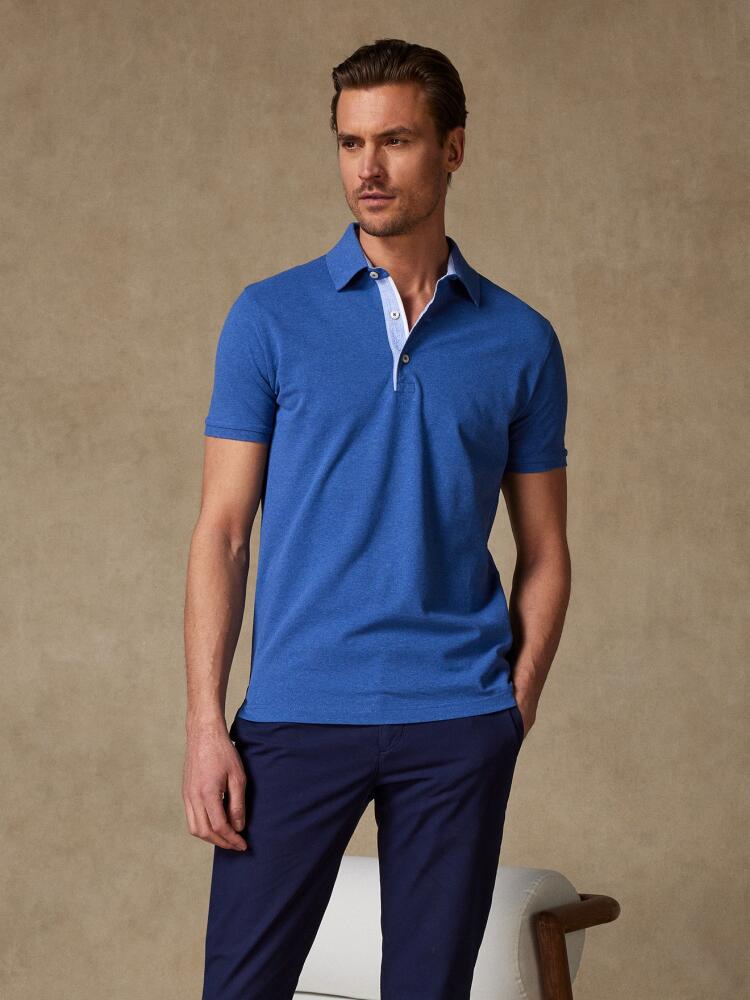 Polo Steve en piqué bleu Polos