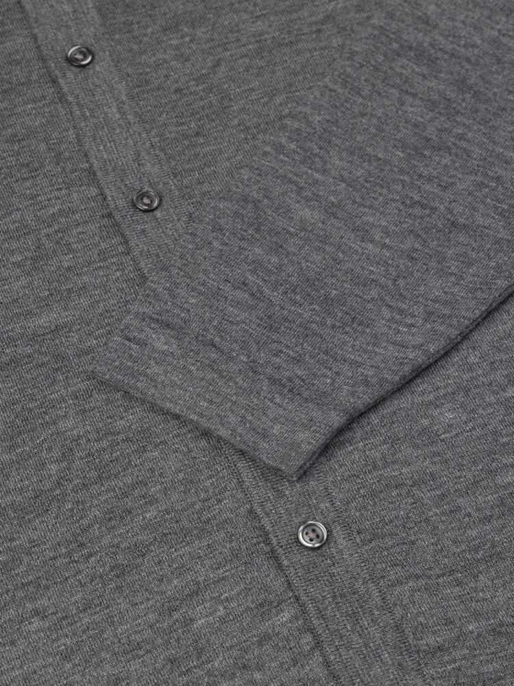 Cardigan Paige en mérinos gris Pulls homme