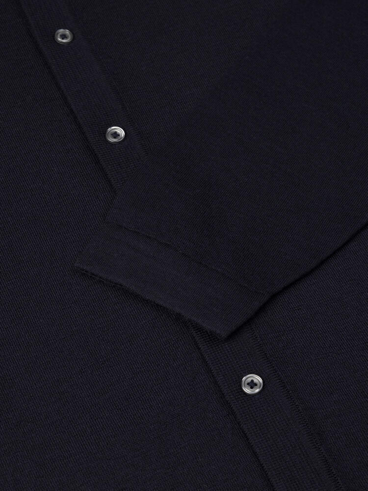 Cardigan Paige en mérinos marine Pulls homme