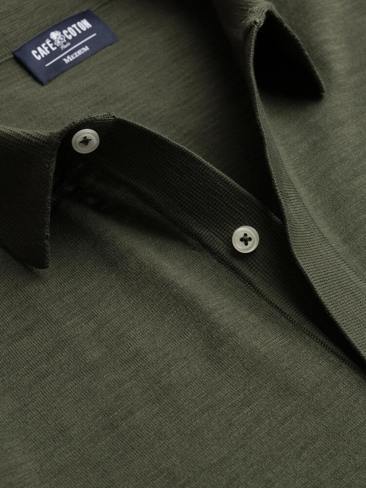 Cardigan Portofino kaki Pulls homme