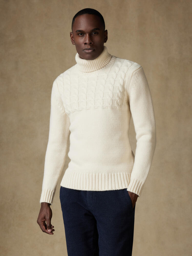 Col roulé Abby écru Pulls homme
