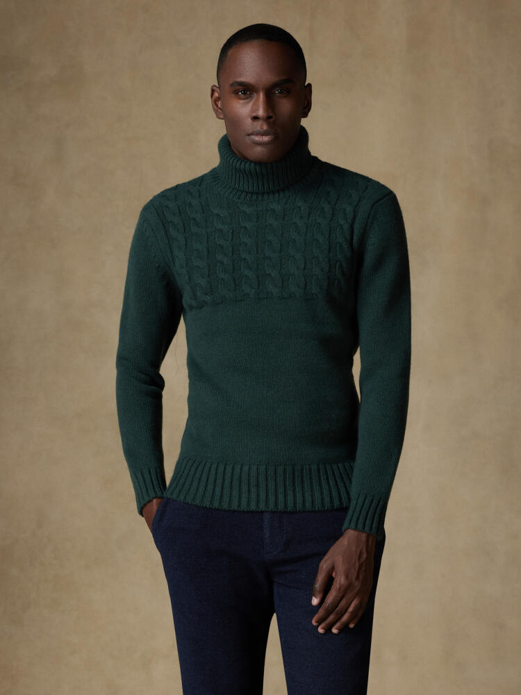 Col roulé Abby vert Pulls homme